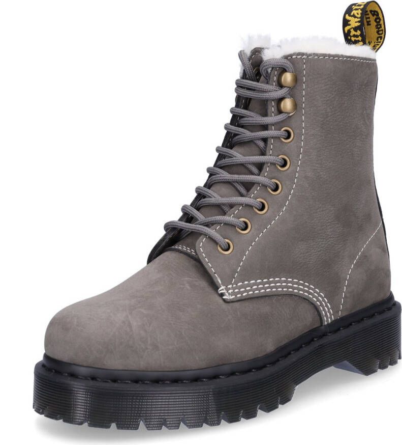 Dr. Martens dames veterlaars grijs