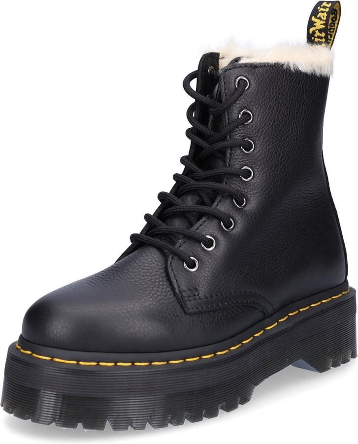 Dr. Martens 1490 BLACK VIRGINIA Hoge sneakers Veterlaarzen Hoge sneakers Veterboots veterschoenen sneakersVrije tijd half-hoogHalf-hoge schoenen veterschoen sneakers Zwart
