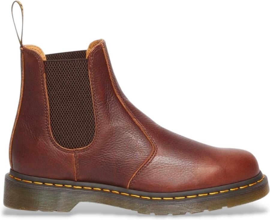 Dr. Martens Bruine Leren Chelsea Laarzen met Tech Stof Brown Heren