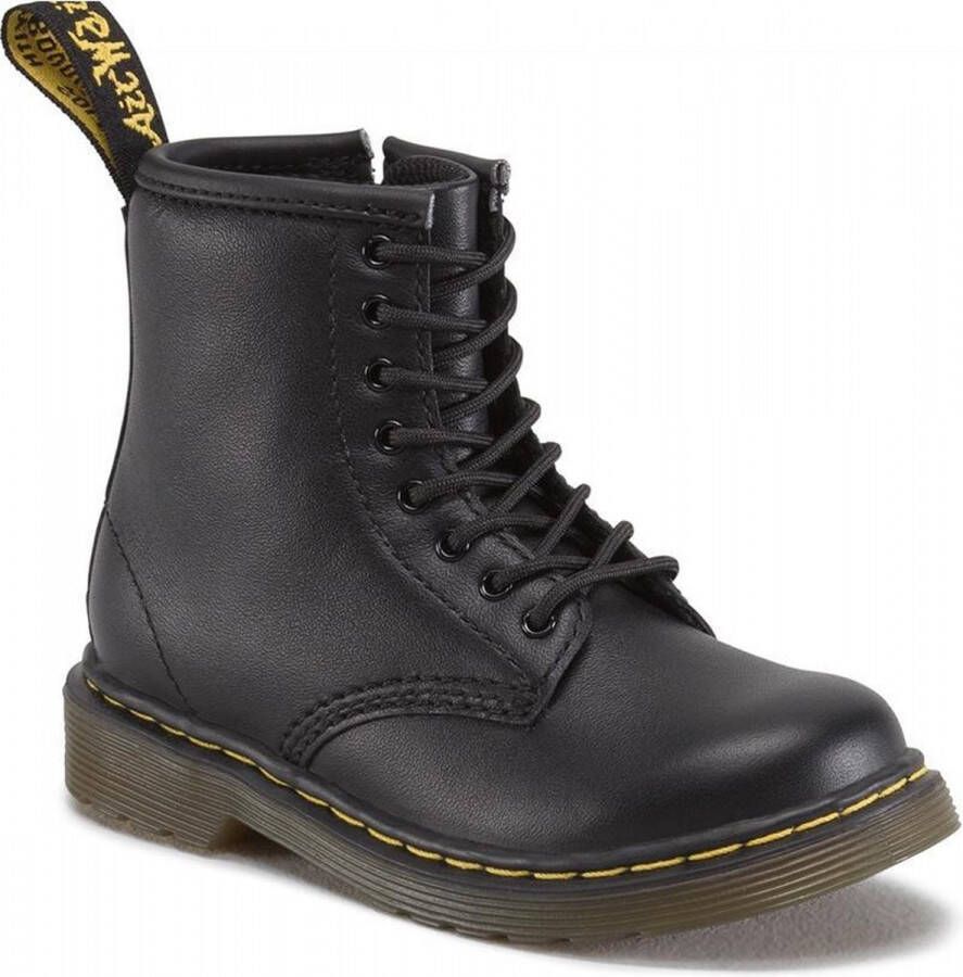 Dr. Martens Delaney Schoenen met rits en veter Meisjes Zwart;Zwarte Black softy - Foto 4
