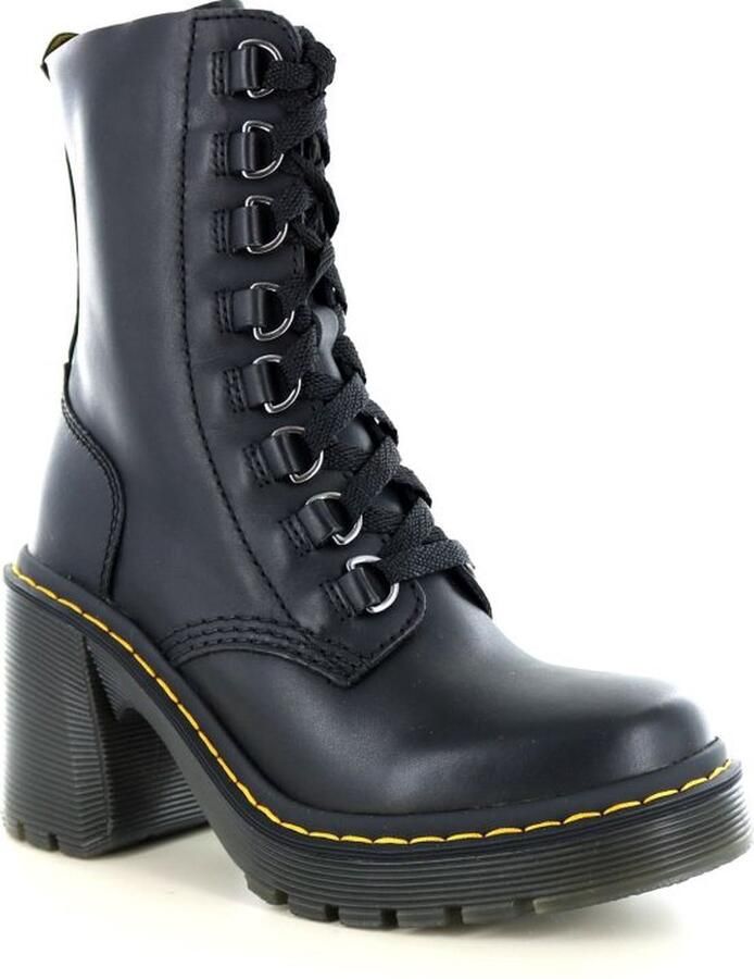 Dr. Martens Zwarte dameslaarzen met middelhoge hak en veters Zwart Dames - Foto 3
