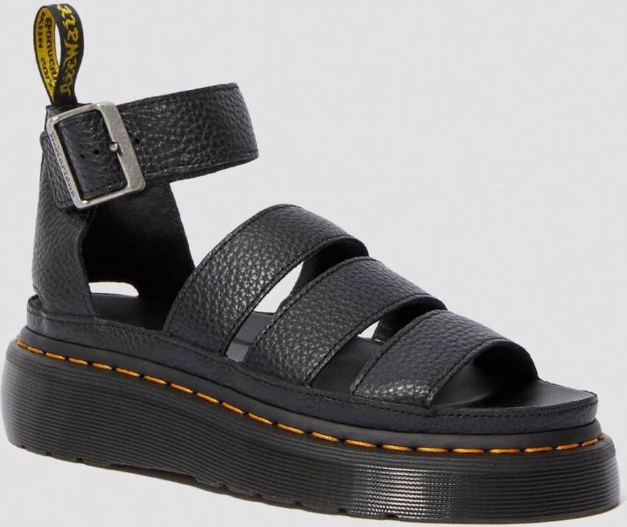 Dr. Martens Zwarte Patent Lamper Gladiator Sandalen Black Dames
