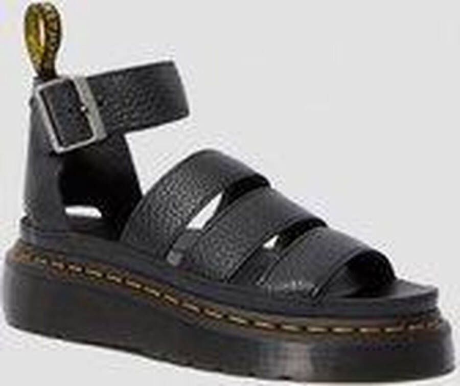Dr. Martens Zwarte Patent Lamper Gladiator Sandalen Black Dames