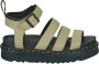 Dr. Martens Blaire Sandalen Pale Olive Pisa Leer Green Dames - Thumbnail 1