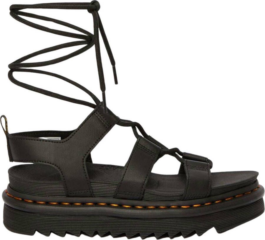 Dr. Martens Minimalistische leren sandalen met unieke veters en lichtgewicht EVA-zool Zwart Dames - Foto 3