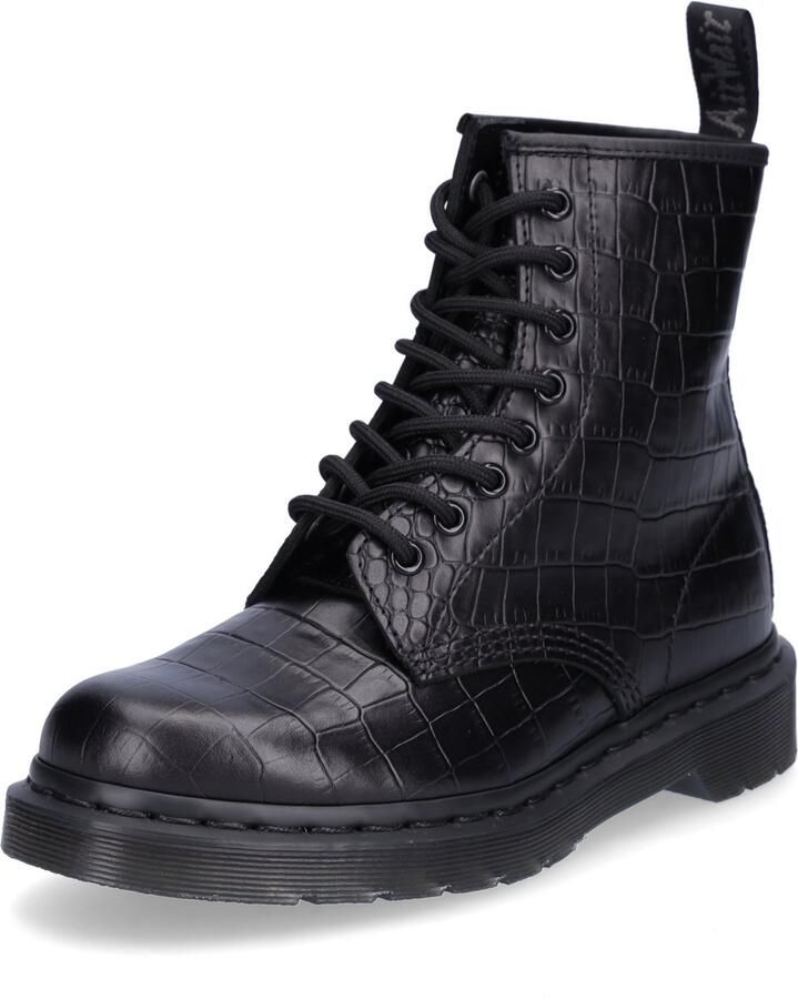 Dr. Martens Dr Martens 1460 Croco Laarzen Zwart Vrouw