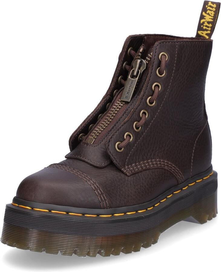 Dr. Martens dameslaarzen met veters donkerbruin