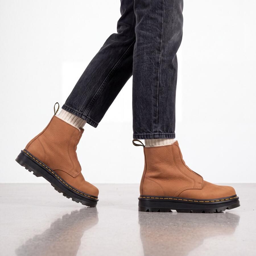 Dr. Martens Dr. Doc Martens Zebzag Laceless WL Dames Winter Laarzen Gevoerd