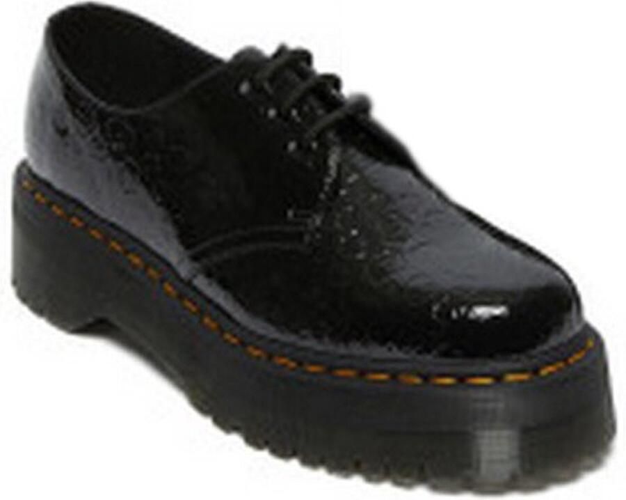 Dr. Martens Dr Martens 1461 Quad 3-eye Patent Lamper Leopard Embross Schoenen Zwart