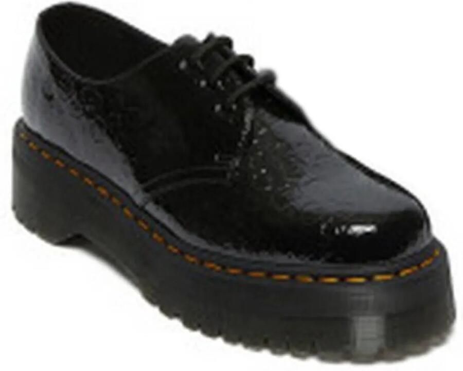 Dr. Martens Dr Martens 1461 Quad 3-eye Patent Lamper Leopard Embross Schoenen Zwart