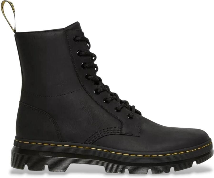 Dr. Martens COMBS LEATHER BLACK WYOMING sneakers veterschoenVrije tijd half-hoog Zwart - Foto 4