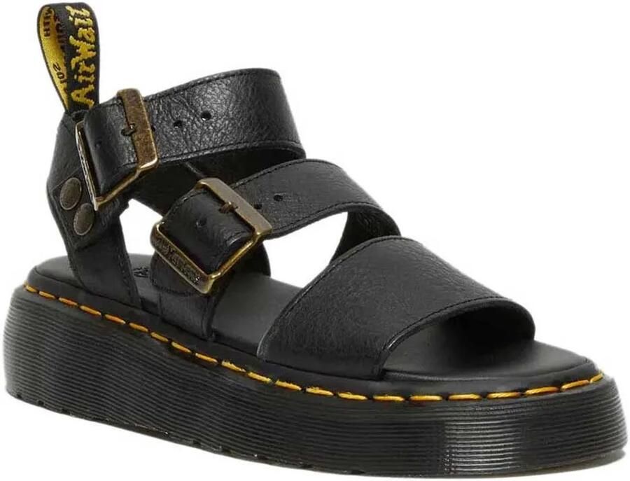 Dr. Martens Gryphon Quad Pisa Platte Sandalen Black Dames