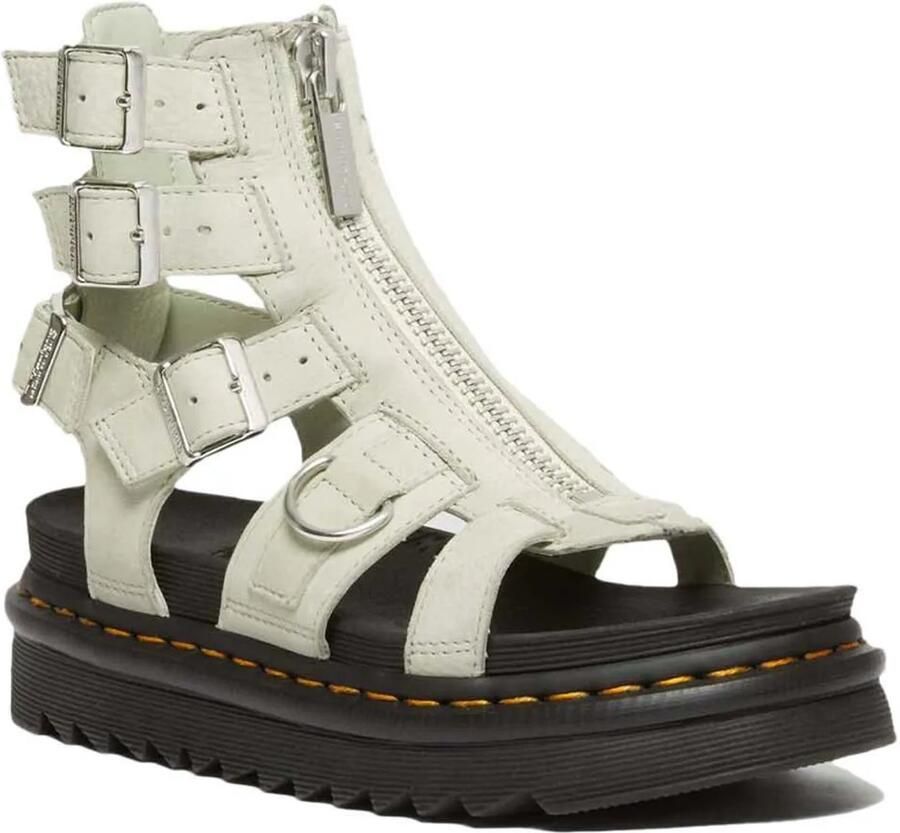 Dr. Martens Casual platte sandalen voor vrouwen Green Dames