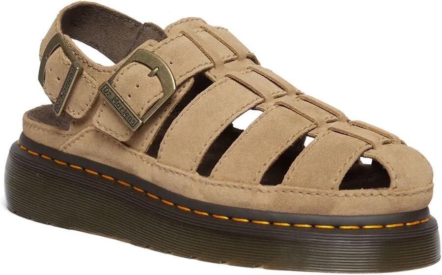 Dr. Martens Dr Martens Wrenlie Bronx Suede Sandalen Beige Bruin