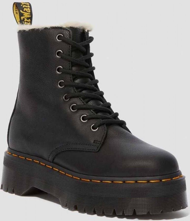 Dr. Martens 1490 BLACK VIRGINIA Hoge sneakersVeterlaarzenHoge sneakersVeterbootsDames veterschoenenDames sneakersVrije tijd half-hoogHalf-hoge schoenenHeren veterschoenHeren sneakers Zwart