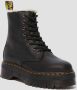 Dr. Martens 1490 BLACK VIRGINIA Hoge sneakersHoge sneakersVeterbootsDames veterschoenenDames sneakersVrije tijd half-hoogHalf-hoge schoenenHeren veterschoenHeren sneakers Zwart - Thumbnail 4