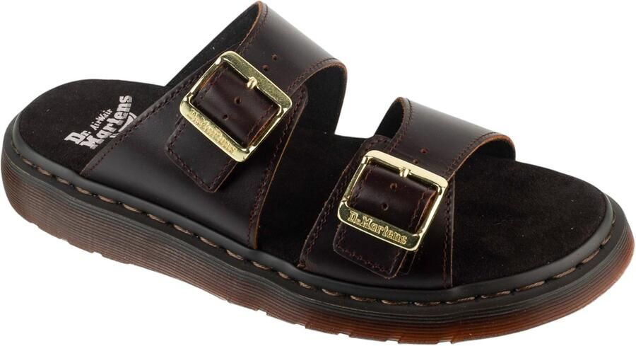Dr. Martens Josef Two Strap Mannen Bruin Slippers