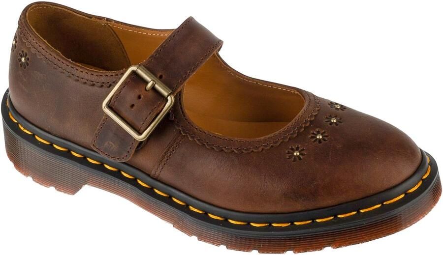 Dr. Martens Mary Jane Flower Vrouwen Bruin mocassins