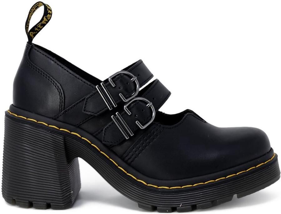 Dr. Martens Quad Retro Mary Jane Heels Buckle Detail Wo Black Lace Up Shoes