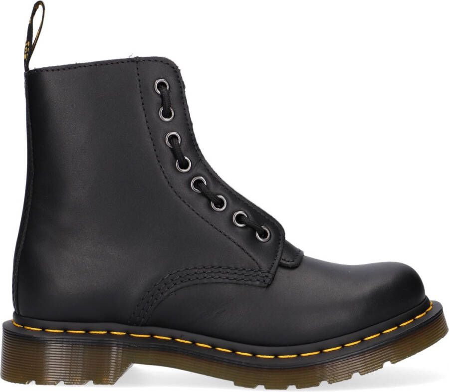 Dr Martens Dr. martens 1460 Pascal Front Zip Dames Veterboots Mat Zwart