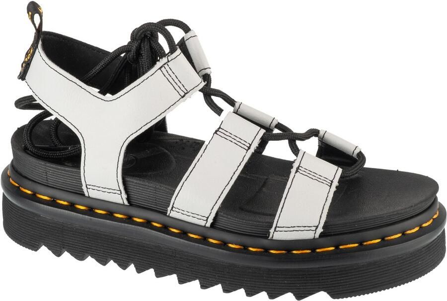 Dr. Martens Voyager LaceUp Platform Sandals Wo Grey Flat Sandals