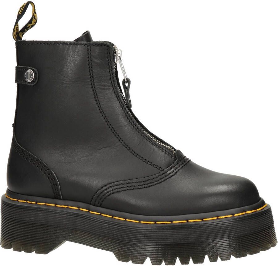 Dr. Martens Zwarte Plateauboots met Rits Gratis Verzending Black Dames - Foto 4