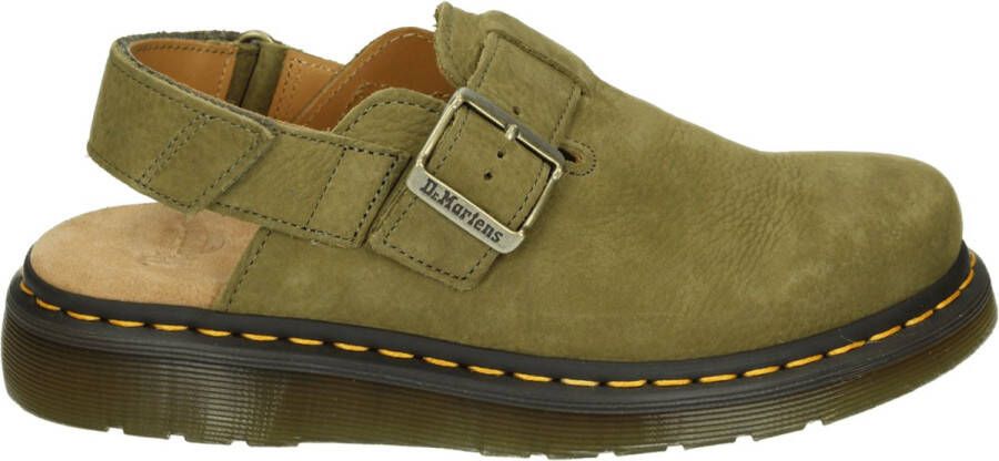 Dr. Martens JORGE~II~MUTED~OLIVE~~~~~~~~~~ Platte sandalenDames Sandalen Groen