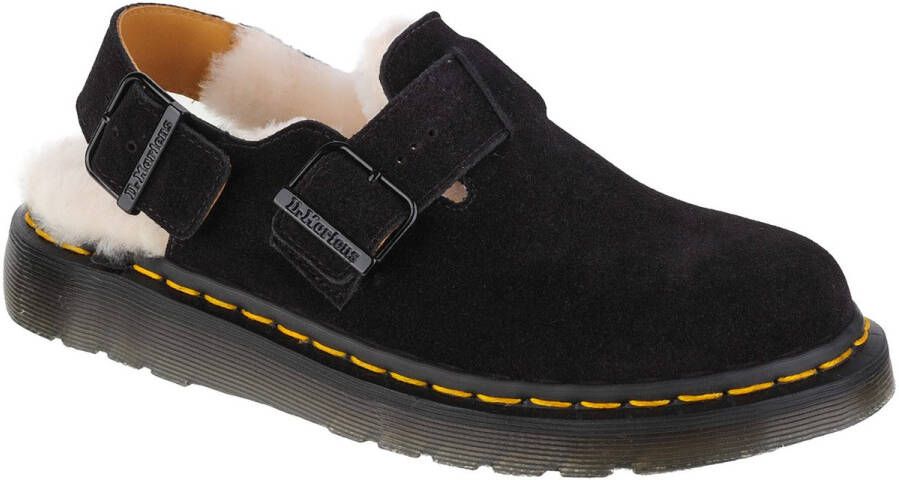 Dr. Martens Jorge Shearling Sandals Vrouwen Zwart Sandalen