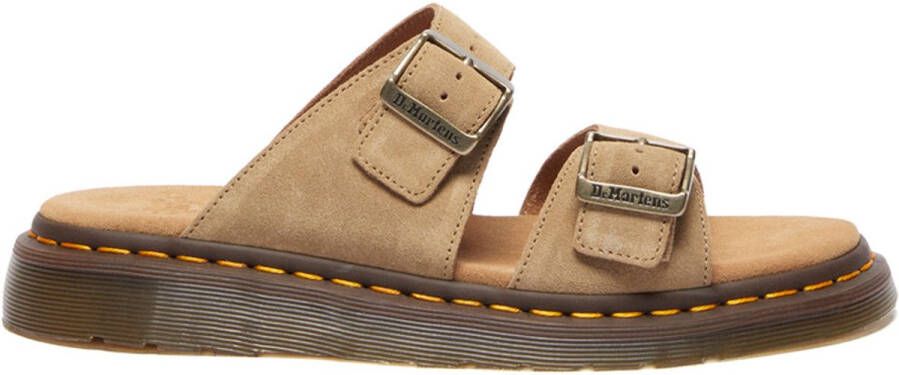 Dr. Martens Josef Bronx Suede Sandalen bruin beige