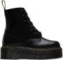 Dr. Martens Zwarte Leren Platformlaars met Decoratieve Stiksels Black Dames - Thumbnail 1