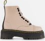 Dr. Martens Zwarte dameslaarzen met verwijderbare rits en gele stiksels Beige Dames - Thumbnail 1