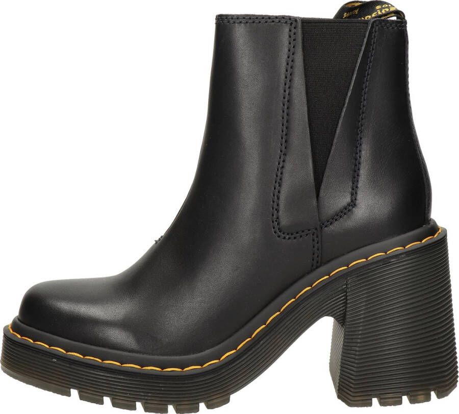 Dr. Martens Zwarte Leren Laarzen met Elastische Inzetstukken Black Dames - Foto 2