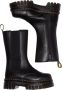 Dr. Martens Zwarte Leren Laarzen met Elastische Inzetstukken Black Dames - Thumbnail 2