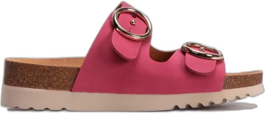 Dr. Scholl's Scholl Malibu 2-Bands Sandalen Dames Zwart Leer