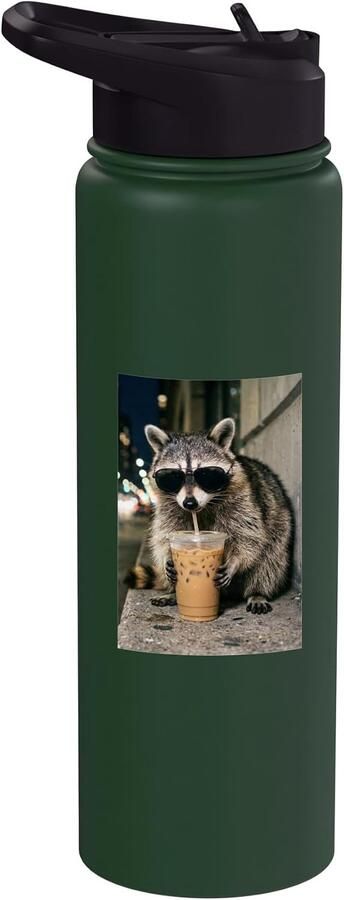 Drinkfles met grappige ijscoffeedieren