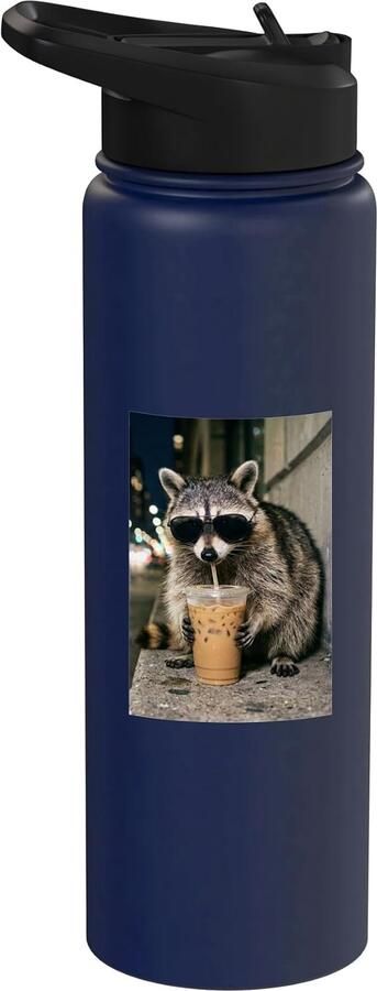 Drinkfles met grappige ijscoffeedieren