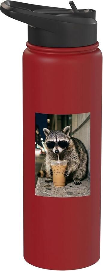 Drinkfles met grappige ijscoffeedieren
