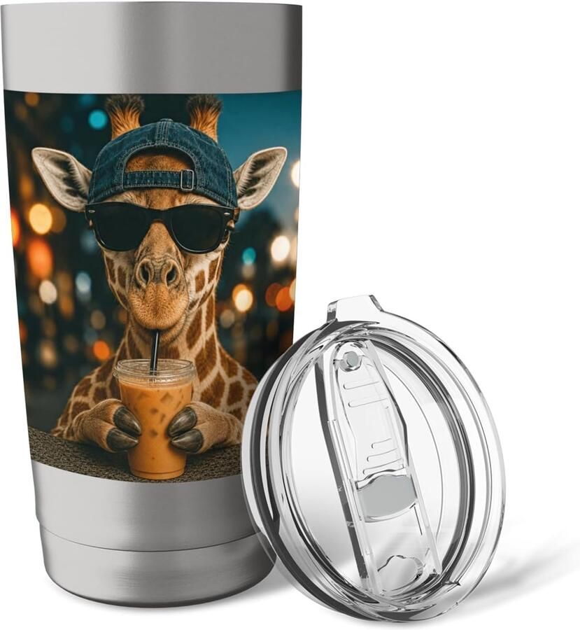 Drinkt ijskoffie Safari Thermobeker