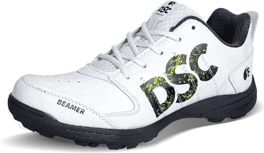 DSC Beamer Dom Cricket Schoen Grijs & Wit EU Voor Mannen & Jongens Materiaal: Polyvinylchloride Langdurige Prestaties Ademend Mesh voor Verbetering van Prestaties