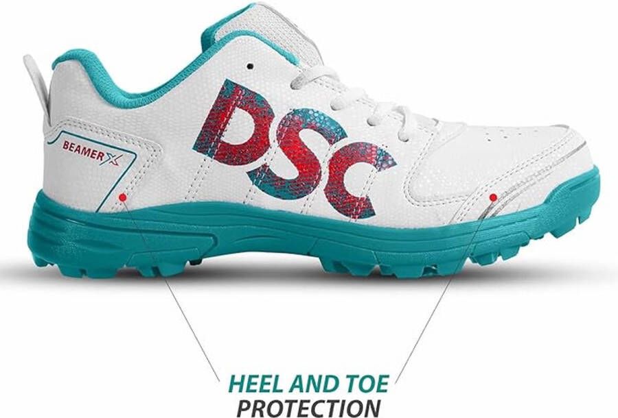 DSC Beamer X cricketschoenen Donker Cyaan EU Voor heren en jongens Materiaal: polyvinylchloride Lichtgewicht en zeer duurzaam Langdurige prestaties