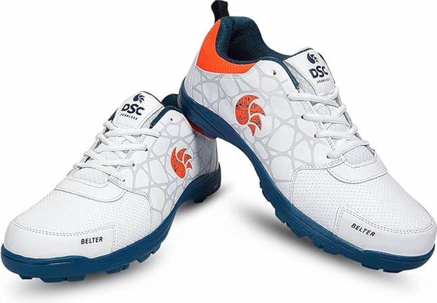 DSC Belter Cricket Schoenen Teal Blue EU Voor Heren & Jongens Materiaal: Mesh Super Lichtgewicht & Comfortabele Cricket Schoenen Superieure Grip