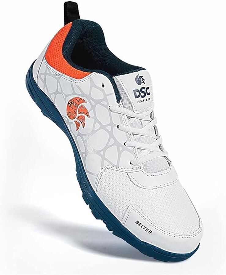 DSC Belter Dom Cricket Schoenen Teal Blauw Voor Jongens en Mannen EVA Sokvoering Lichtgewicht Buitenzool Duurzaam 7 EU Super Lichtgewicht & Comfortabele Cricket Schoenen Superieure Grip