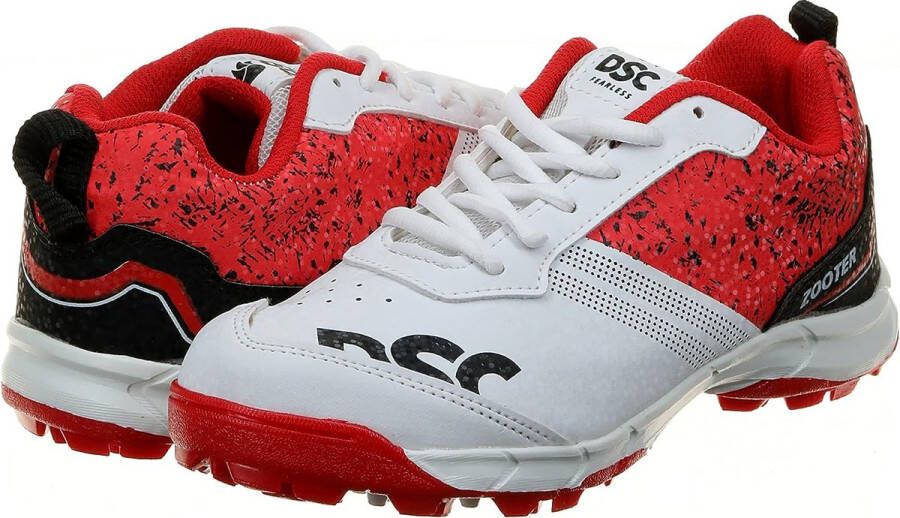 DSC Zooter Cricket-schoen voor mannen en jongens uk (wit-rood)