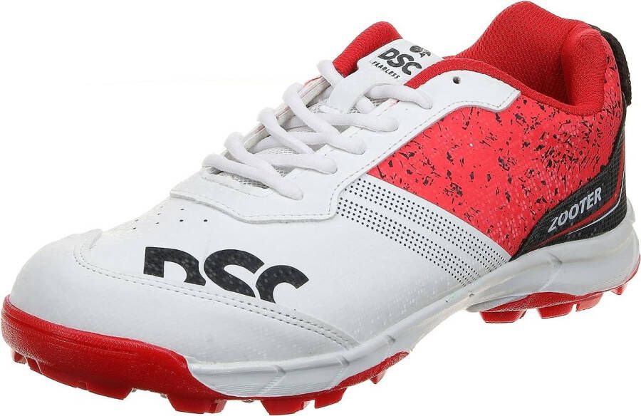DSC Zooter Cricket-schoen voor mannen en jongens uk (wit-rood)
