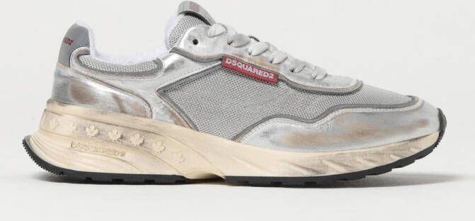 Dsquared2 Retro Vintage Panel Sneakers met Gestructureerde Zool White Heren