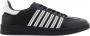 Dsquared2 Zig Zag Leren Sneakers Heren Black Heren - Thumbnail 1