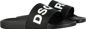 Dsquared2 Chanclas de hombre logo Zwart Heren