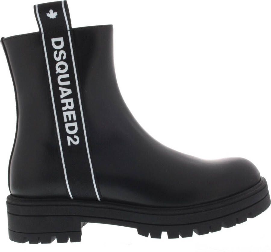 Dsquared2 Logo Embroidered Ankle Boots Zwart Dames