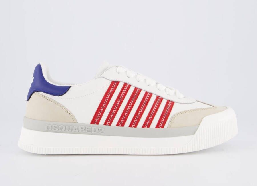 Dsquared2 Witte Sneakers Multi-Panel Design Side Stripe Multicolor Heren