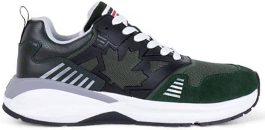 Dsquared2 Witte Sneakers Multi-Panel Design Side Stripe Multicolor Heren